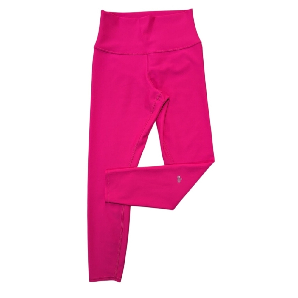 Alo Yoga Neon Pink High-Waist Airlift Leggings 7/8 Women's Size M Sculpting